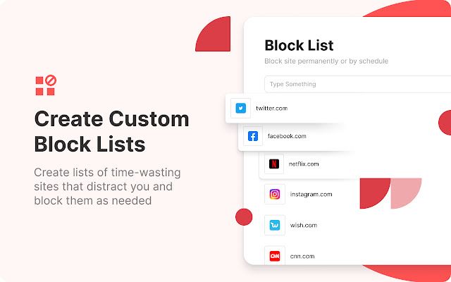 A screenshot of BlockSite.