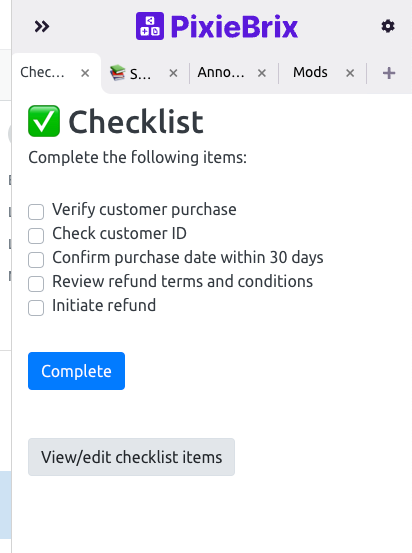 Adding checklists in Zendesk