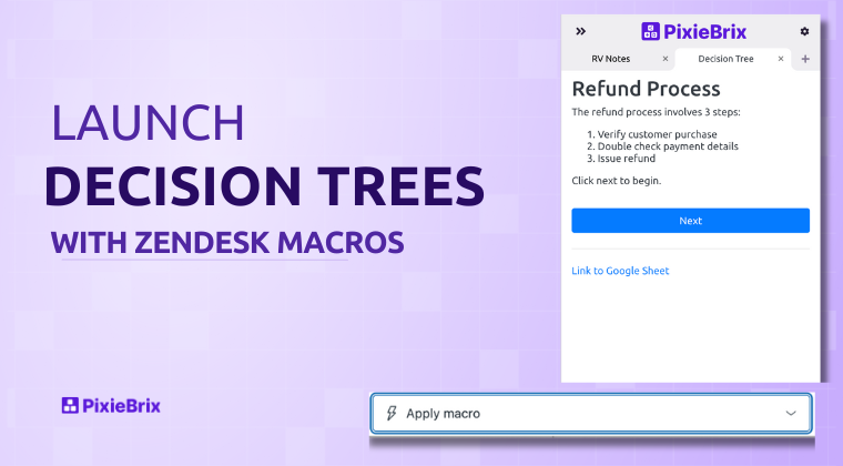 Launch a decision tree with a Zendesk macro