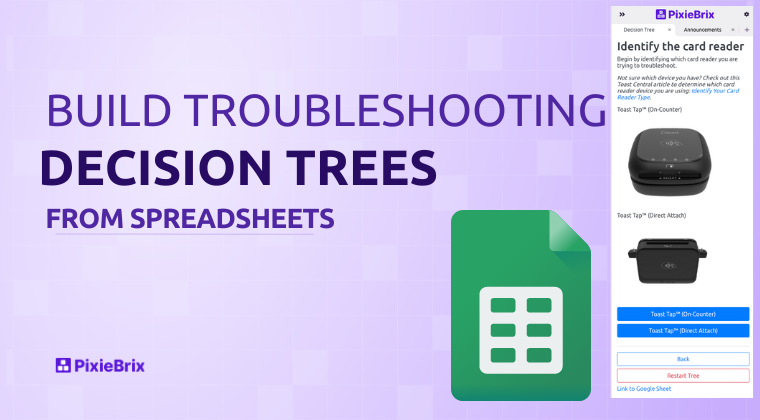 I built a troubleshooting decision tree with a spreadsheet
