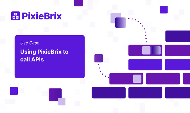 An illustration of blocks, representing a block post about using PixieBrix to call APIs.