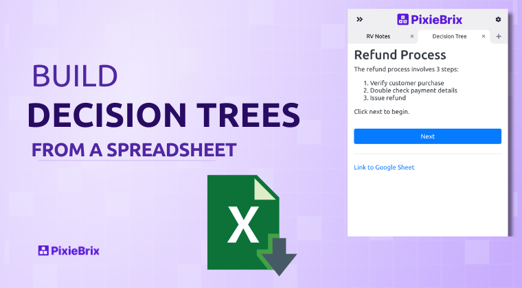 Create a decision tree from an Excel spreadsheet